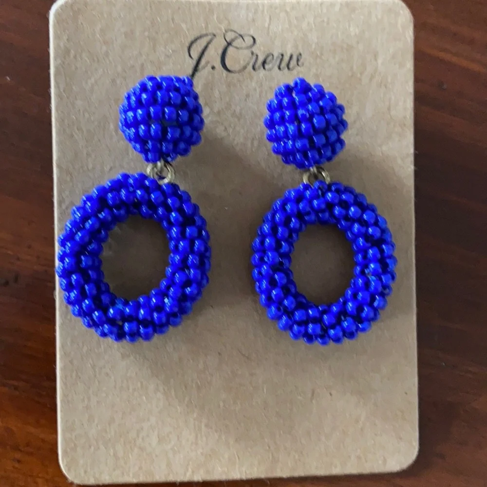 Jcrew seed bead drop hoop earrings - Picture 3 of 3